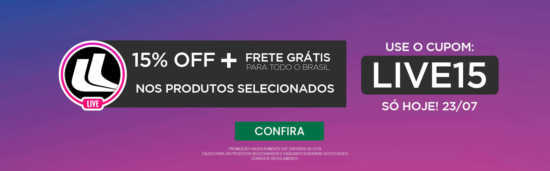 Produtos da Live