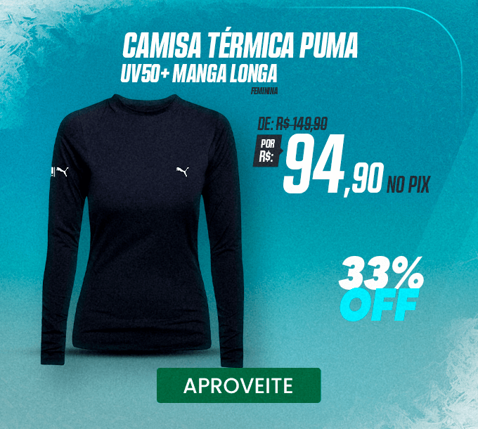 Camisa Térmica Puma UV50+ Manga Longa Feminina