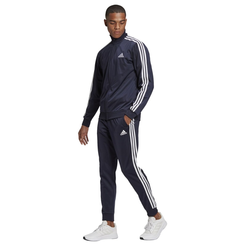 Agasalho Adidas Essentials 3-Stripes Masculino Agasalho Adidas Essentials 3-Stripes Masculino