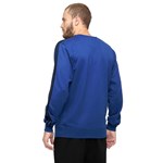 Blusa Moletom Adidas Essentials 3-Stripes Crew Masculina - Azul