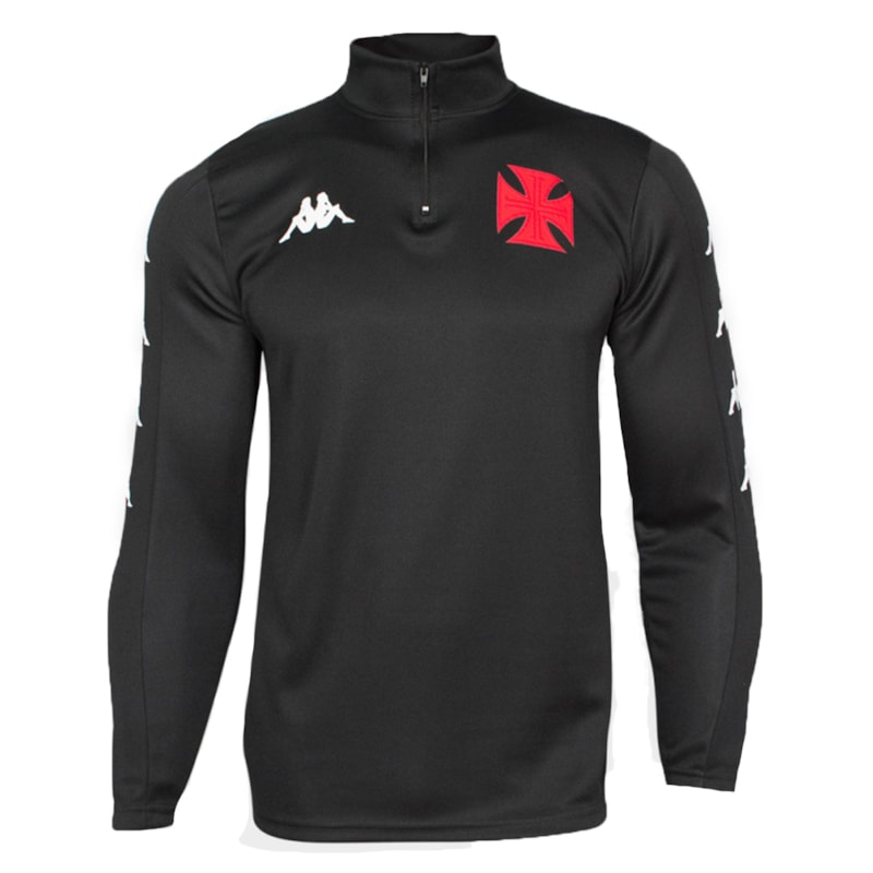 Blusão Kappa Vasco Treino 2020 Masculino - Preto Blusão Kappa Vasco Treino 2020 Masculino - Preto