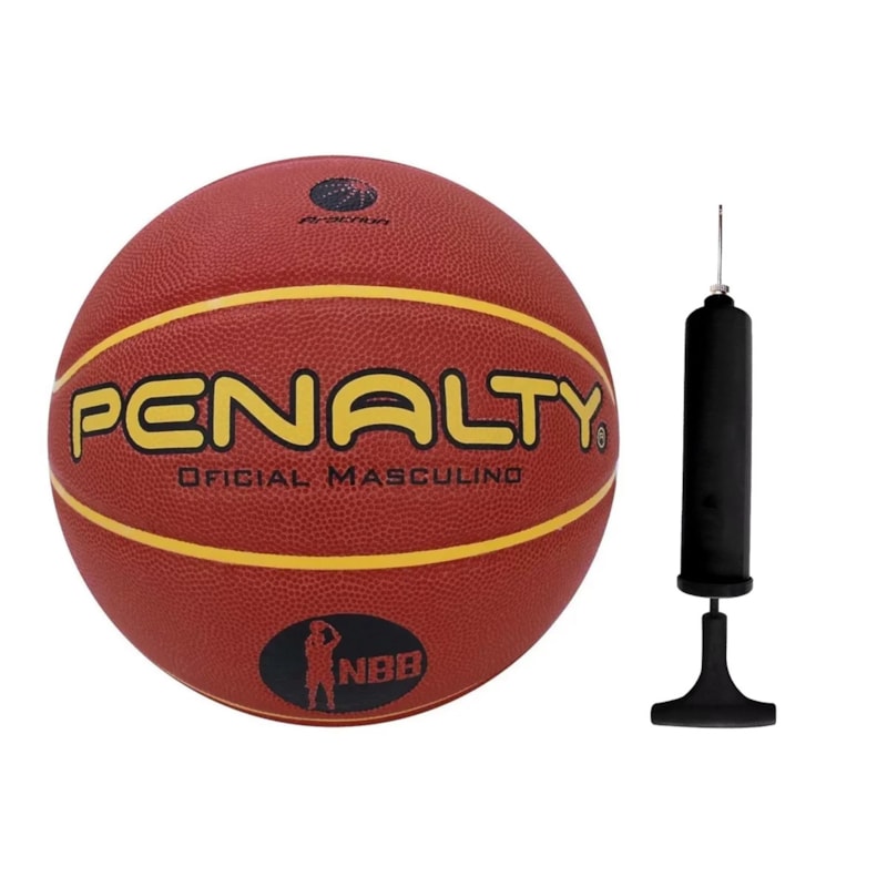 Bola Basquete Penalty 7.8 Crossover + Bomba de Ar - EsporteLegal