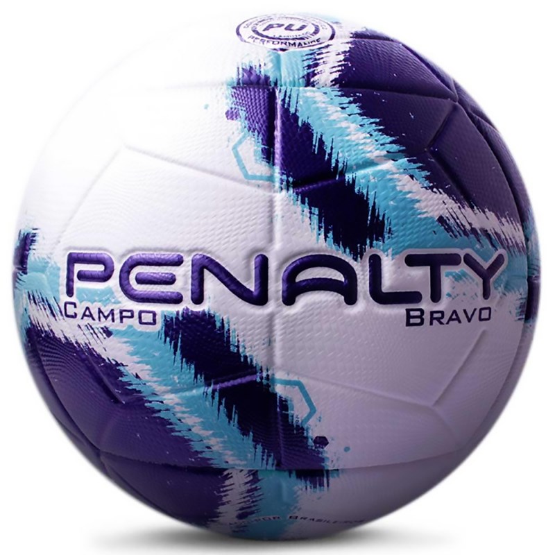 Bola Campo Penalty Bravo XXI - Branco e Roxo