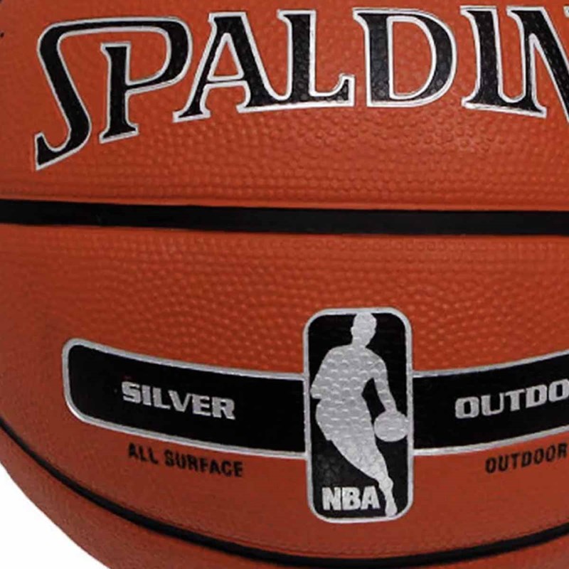 Spalding Bola Basquetebol NBA Silver Outdoor Laranja