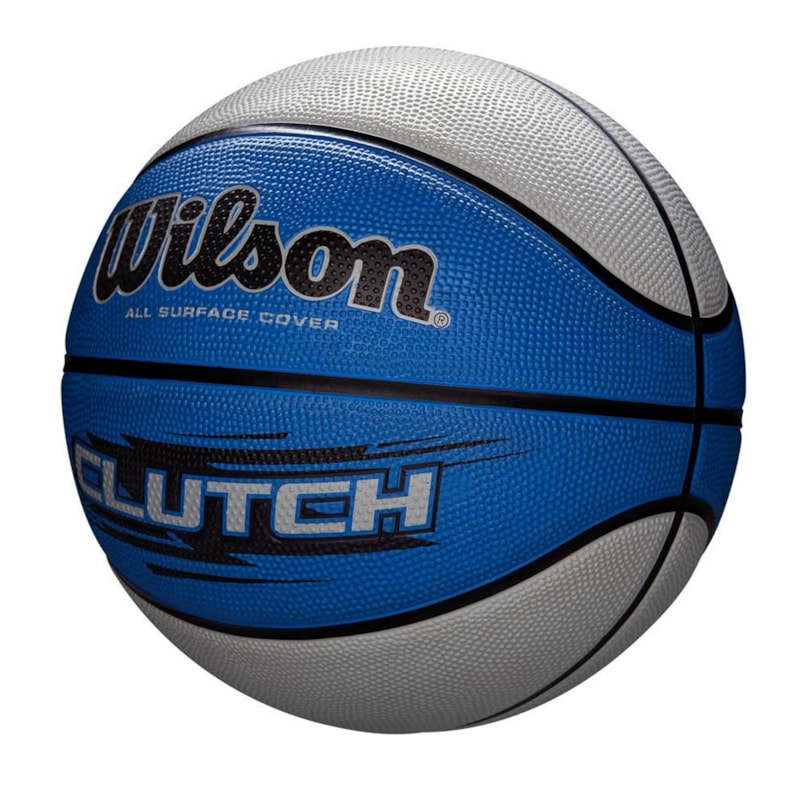 Bola de Basquete Clutch Basketball Cinza e Azul - Wilson