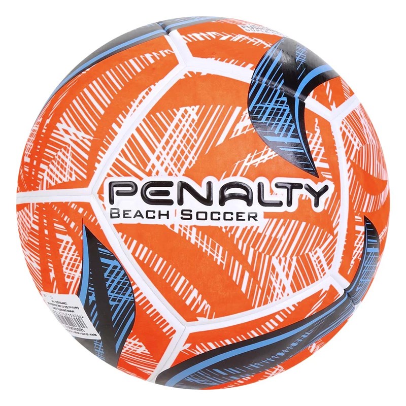 Bola Futebol de Areia Penalty Fusion 2 IX - Branco, Laranja e Azul