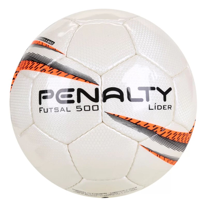 Bola Futsal Penalty Líder X - Branco e Laranja