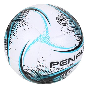 Bola Futsal Penalty RX 500 XXI - Branco, Preto e Azul