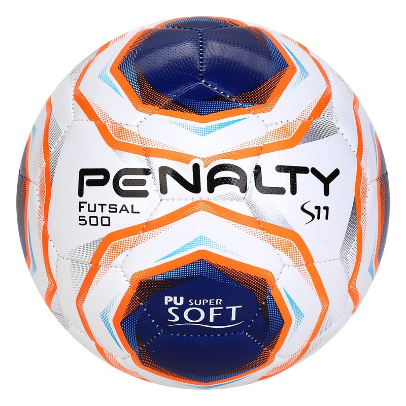 Bola Futsal Penalty S11 R2 X - Branco e Azul