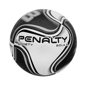 Bola Society Penalty 8 X - Branco e Preto