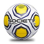Bola Society Penalty S11 R2 XXI - Branco e Amarelo
