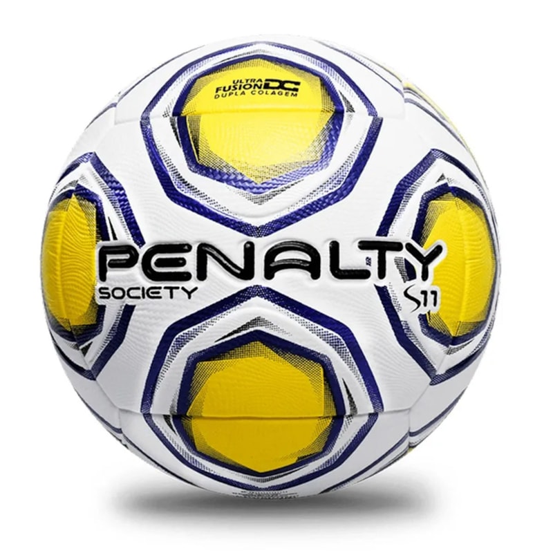 Bola Society Penalty S11 R2 XXI - Branco e Amarelo Bola Society Penalty S11 R2 XXI - Branco e Amarelo