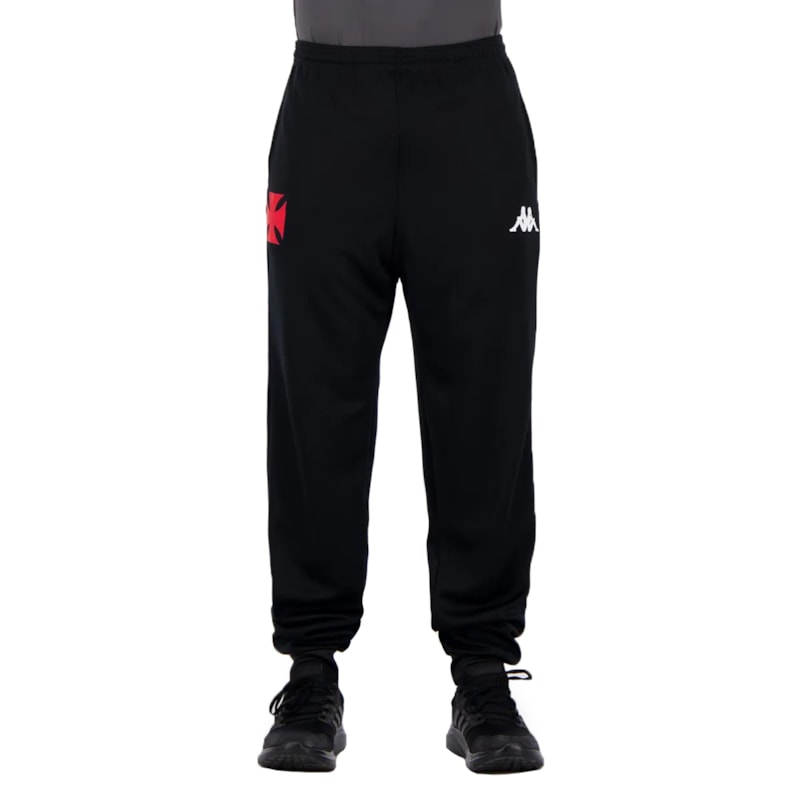 Calça Kappa Vasco Treino 2020 Masculina - Preto Calça Kappa Vasco Treino 2020 Masculina - Preto