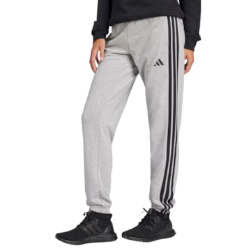 Calça Legging Adidas Essentials French Terry 3 Stripes Feminina