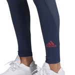 Calça Legging Adidas Techfit 3-Stripes Feminina - Marinho e Vermelho