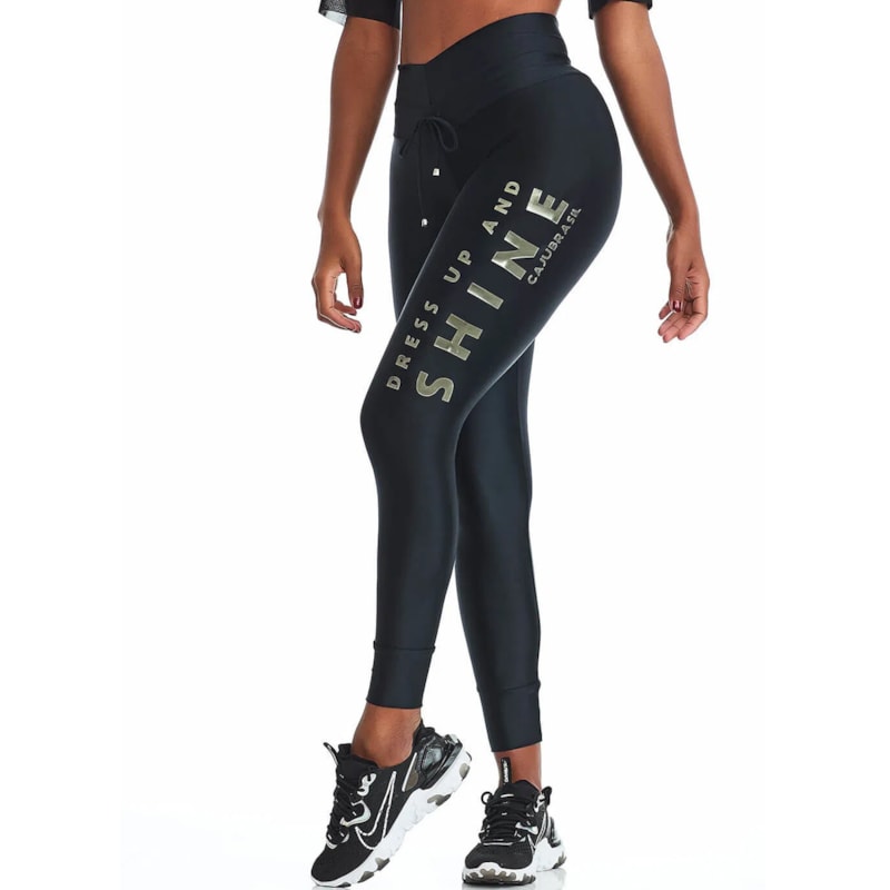 Calça Legging Cajubrasil Atlrtika Shine Feminina Calça Legging Cajubrasil Atlrtika Shine Feminina