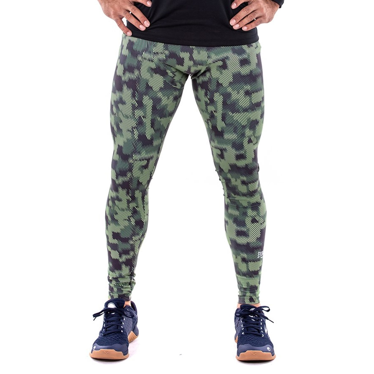 Calça de compressão masculina 2024 camuflada