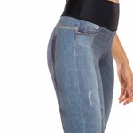 Calça Legging Fusô Live! Reversible Jeans Jurerê Feminina