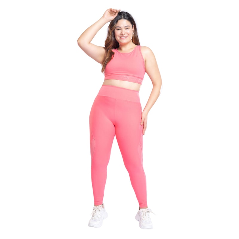 Calça Legging Live! Block Training Feminina - Pink Calça Legging Live! Block Training Feminina - Pink