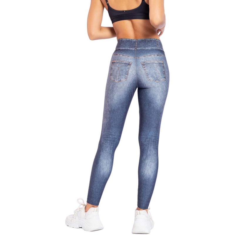 CALÇA LEGGING LIVE DENIM RISE FEMININA - Original