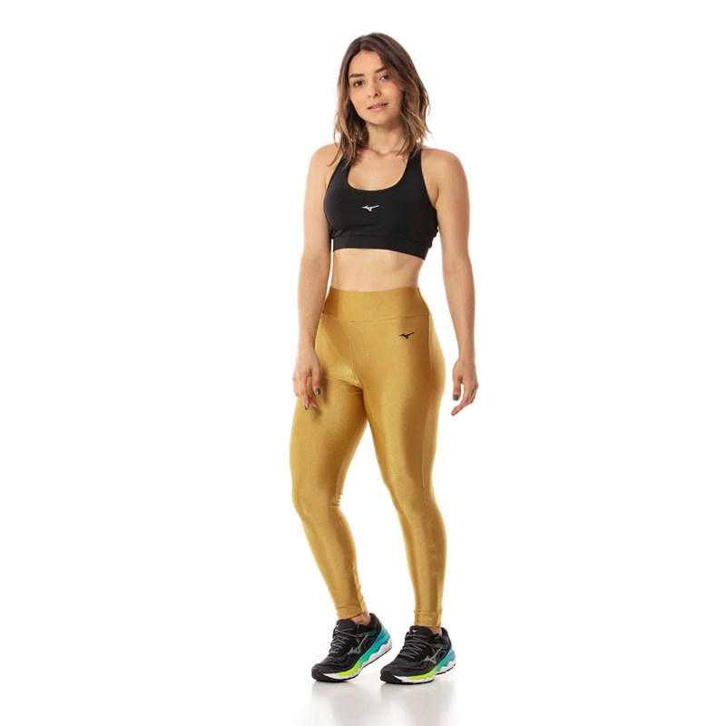 Calça Legging Mizuno Classic Fit Feminina - Dourado - EsporteLegal