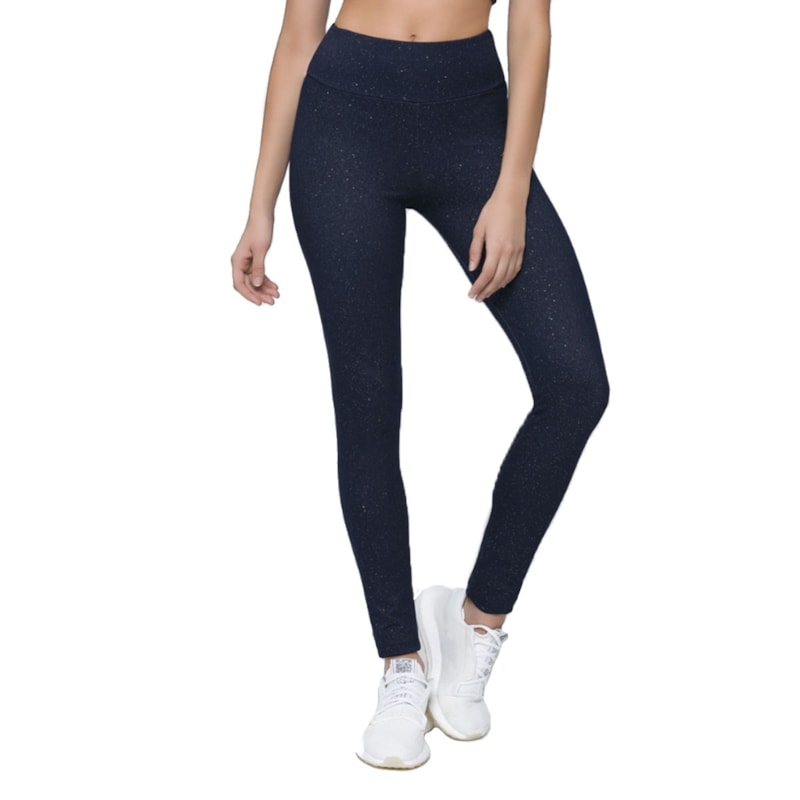 Calça Legging Selene Jeans Com Gliter Feminina - Azul Calça Legging Selene Jeans Com Gliter Feminina - Azul