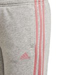 Calça Moletom Adidas Essentials 3-Stripes Infantil - Cinza e Rosa