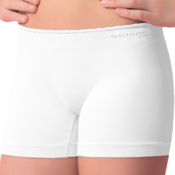 Calcinha Boxer Selene Sem Costura Infantil - Branco