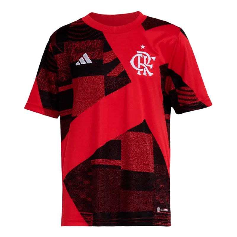 Camisa Pré Jogo do Flamengo 23 adidas - Infantil