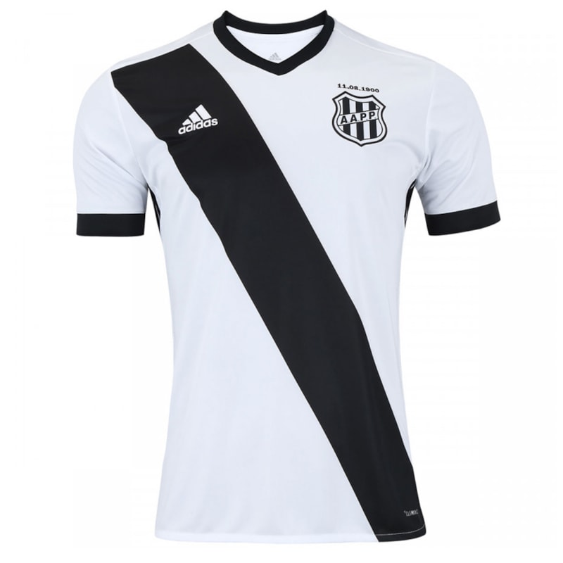 Camisa Adidas Ponte Preta I Masculina Branco E Preto Esporte Legal