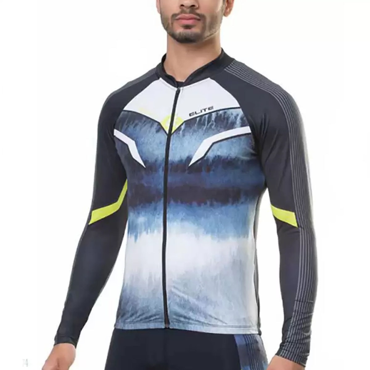 camisa ciclismo preta masculina