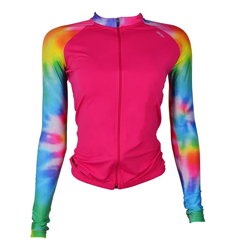 tax Suppression Impolite Camisa Ciclismo Elite 135175 ML Plus Size Feminina - Rosa - EsporteLegal