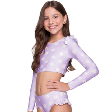 Camisa Cropped Selene Manga Longa Infantil