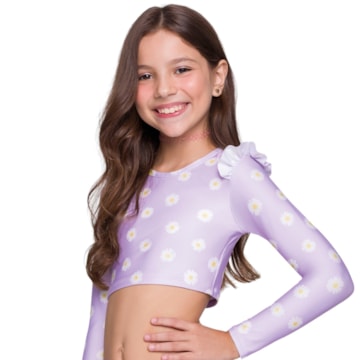 Camisa Cropped Selene Manga Longa Infantil