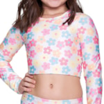 Camisa Cropped Selene Manga Longa Juvenil