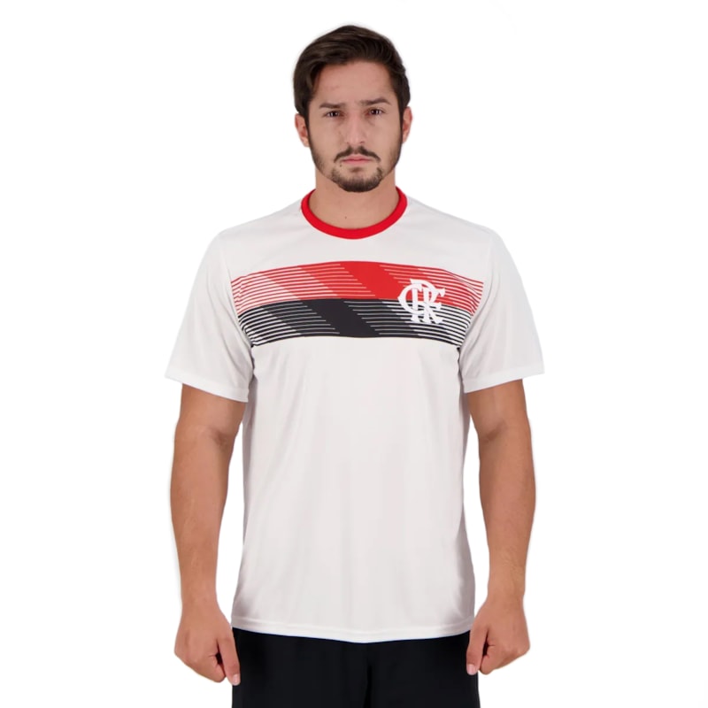 Camisa Flamengo Braziline Talent Masculina - Branco Camisa Flamengo Braziline Talent Masculina - Branco