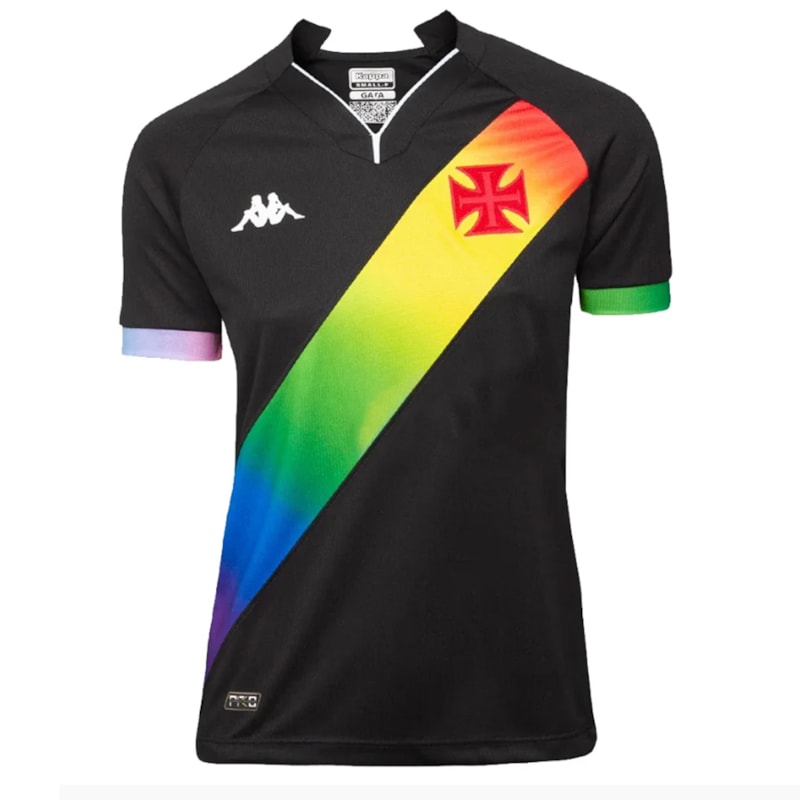 Camisa Kappa Vasco da Gama I 2023/24 LGBTQIA+ Feminina