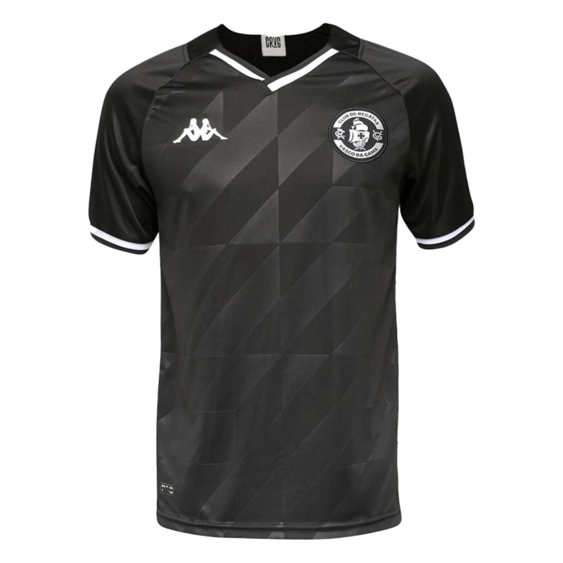 Camisa Kappa Vasco Oficial III 2021/22 Plus Size Masculina - Preto Camisa Kappa Vasco Oficial III 2021/22 Plus Size Masculina - Preto
