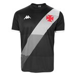Camisa Kappa Vasco Supporter Diagonal Masculina - Preto