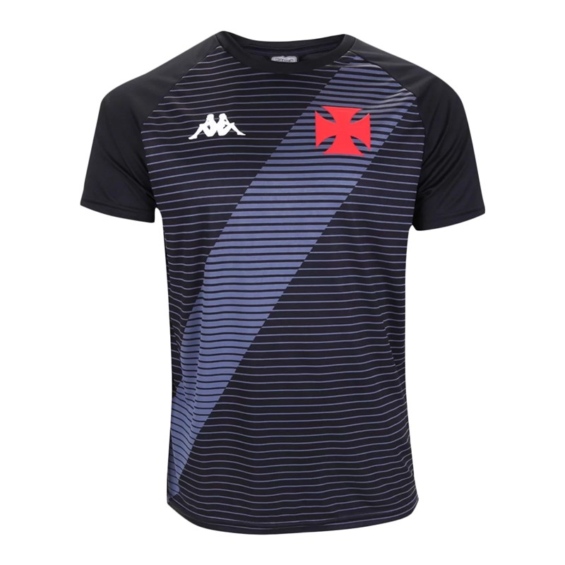 Camisa Kappa Vasco Supporter Masculina - Preto
