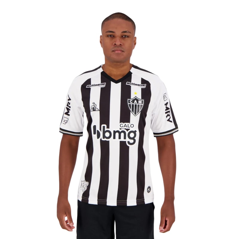 Camisa Le Coq Sportif Atlético Mineiro I 2020 Masculina - Preto e Branco