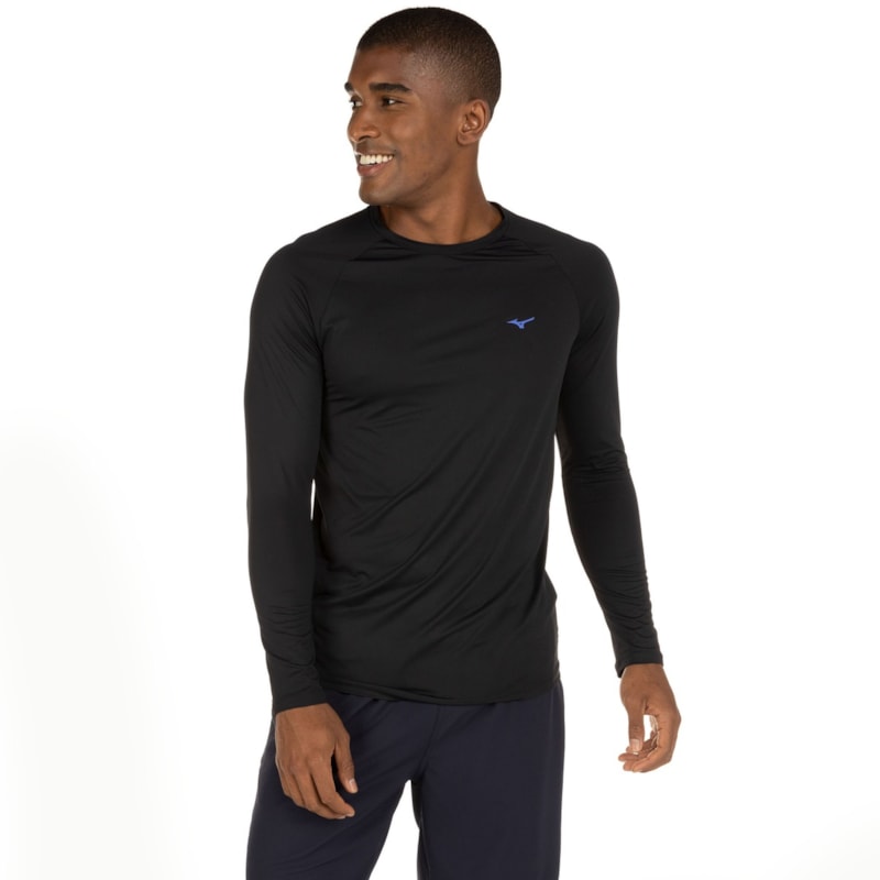 Camisa Mizuno Pró UV Manga Longa Masculina Camisa Mizuno Pró UV Manga Longa Masculina