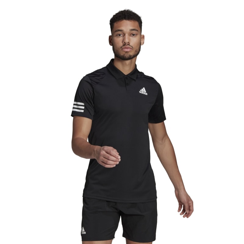 Camisa Polo Adidas Club 3 Stripes Masculina