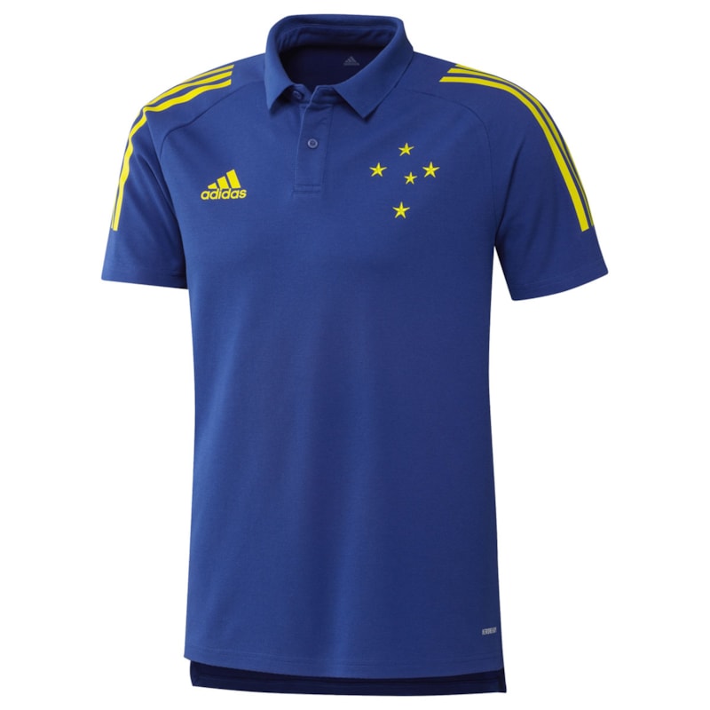 Camisa Polo Adidas Cruzeiro 2021/22 Masculina - Azul Camisa Polo Adidas Cruzeiro 2021/22 Masculina - Azul