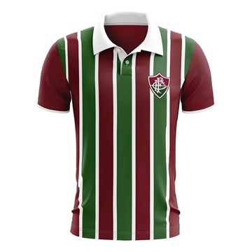 Camisa Polo Braziline Fluminense Mall Masculina - Tricolor