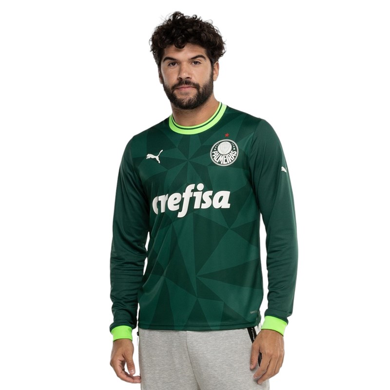 Camisa Puma Palmeiras I 2023/24 Manga Longa Masculina