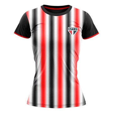 Camisa São Paulo Braziline Part Feminina - Preto