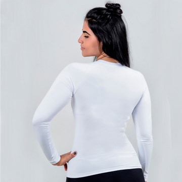 Camisa Térmica Esporte Legal Luar Manga Longa Feminina - Branco