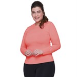 Camisa Térmica Selene Proteção UV Plus Size Feminina - Salmão