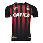 Camisa Umbro Athletico Paranaense Oficial I 2017 (Fan S/N) Masculina - Preto e Vermelho